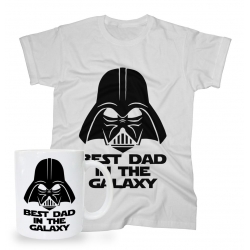 Zestaw na Dzień Ojca dla Taty koszulka + kubek Best Dad in the galaxy